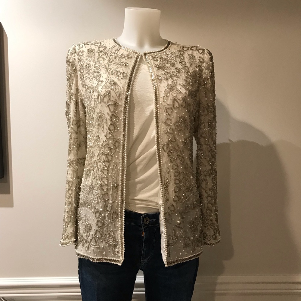 Robert Anthony beaded 100% silk jacket